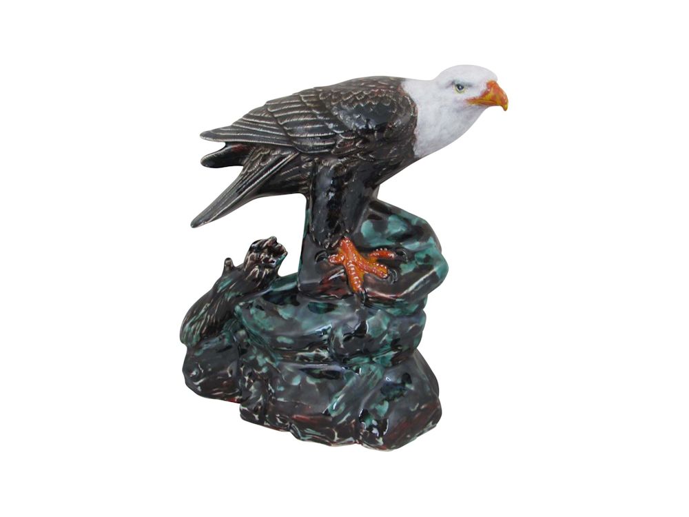 bald eagle figure hand decorated harris art pottery beatles christmas gifts