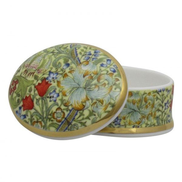 Museum Collections Trinket Box Golden Lily Design