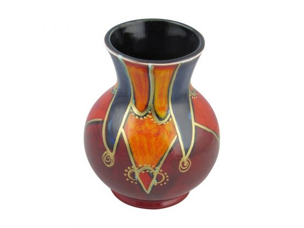 Anita Harris Art Pottery 14cm Vase Harlequin Design