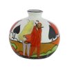 Marie Graves Hand Painted Pottery Vase The Mephisto Design