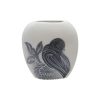 Purse Vase Bird Design White Colourway Lucy Goodwin Designs