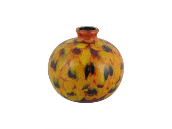 10cm Round Vase Fireball Design