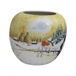 Potteries Winter Land Design Vase Tony Cartlidge Ceramic Designer.
