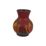 Anita Harris Art Pottery 14cm Vase Lotus Flower Design