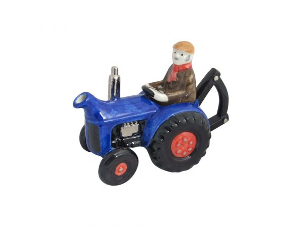 Farm Tractor Collectable Teapot Blue Carters of Suffolk