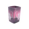 Square Vase Pit Head Design Maroon Colourway Lucy Goodwin Designs