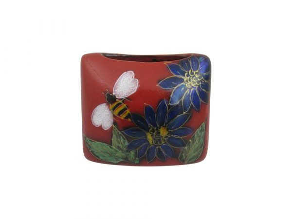 Honey Bee Design Small Vase Anita Harris Art Pottery