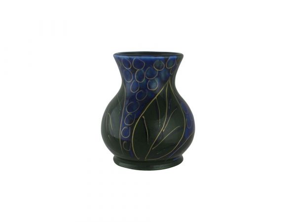 Blueberry Design Small Trojan Vase Anita Harris Art Pottery