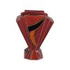 Eclipse II Design Fan Vase Anita Harris Art Pottery