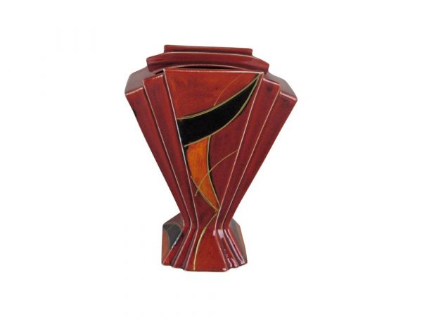 Eclipse II Design Fan Vase Anita Harris Art Pottery