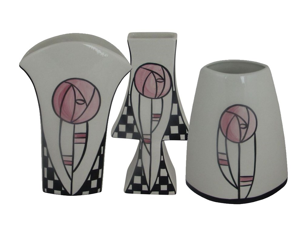 Lorna Bailey Macintosh and Glasgow Rose Vases