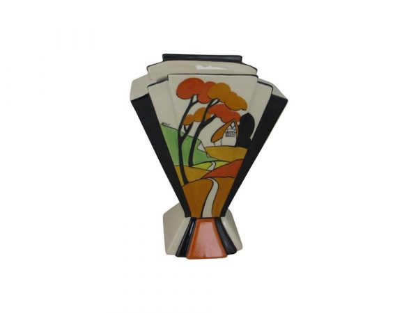 Marie Graves Ceramic Artist Fan Vase Cliff Cottage Design