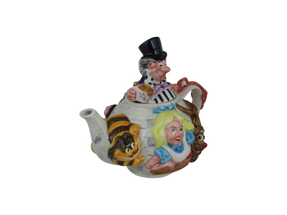 Alice in Wonderland Teapot Paul Cardew Design Stoke Art Pottery