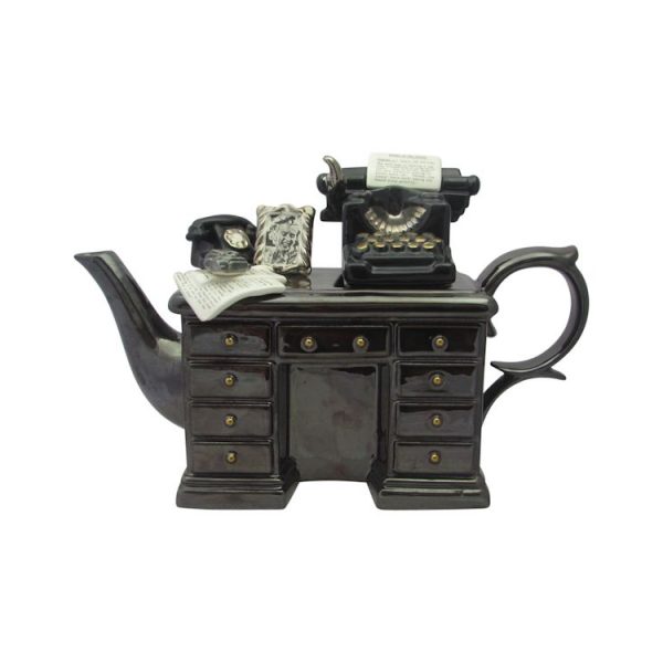 Paul Cardew Crime Writers Desk Novelty Teapot Stoke Art Pottery