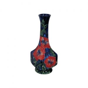 Old Tupton Ware 7 inch Vase Hibiscus Design