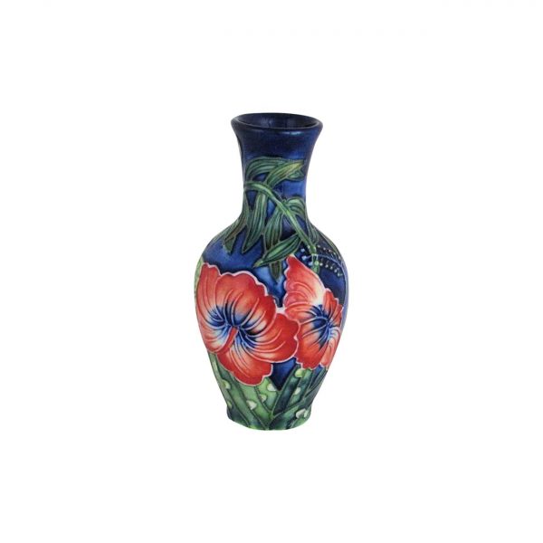 Old Tupton Ware Small Vase Hibiscus Design