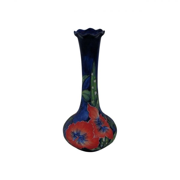 Old Tupton Ware Bud Vase Hibiscus Design