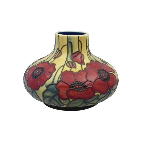 Yellow Poppy Large Squat Vase by Old Tupton Ware