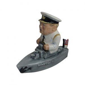 Winston Churchill Naval Ship Figure White Uniform Bairstow Pottery