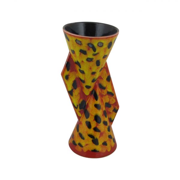 23cm Yo-Yo Shaped Vase Fireball Design