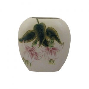 Burslem Pottery Small Purse Vase Fuchsia Design