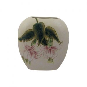 Burslem Pottery Small Purse Vase Fuchsia Design