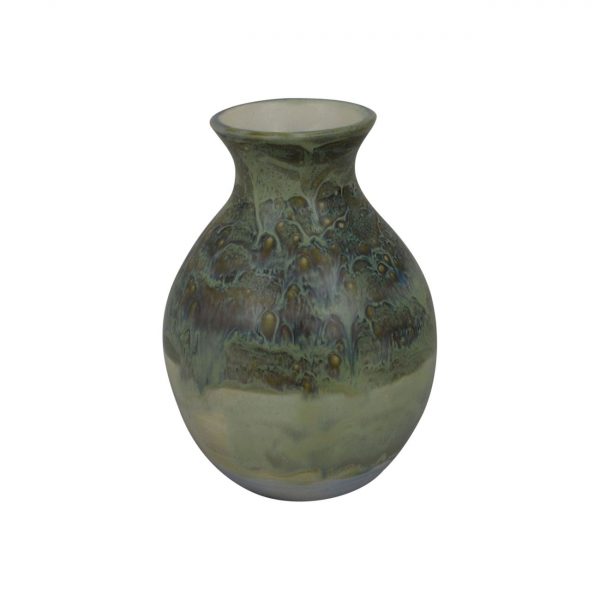 Burslem Pottery Stoneware High Fired Glazed Round Vase