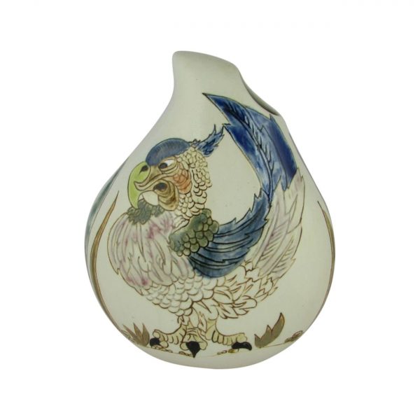 Burslem Pottery Teardrop Vase Perez the Parrot Design