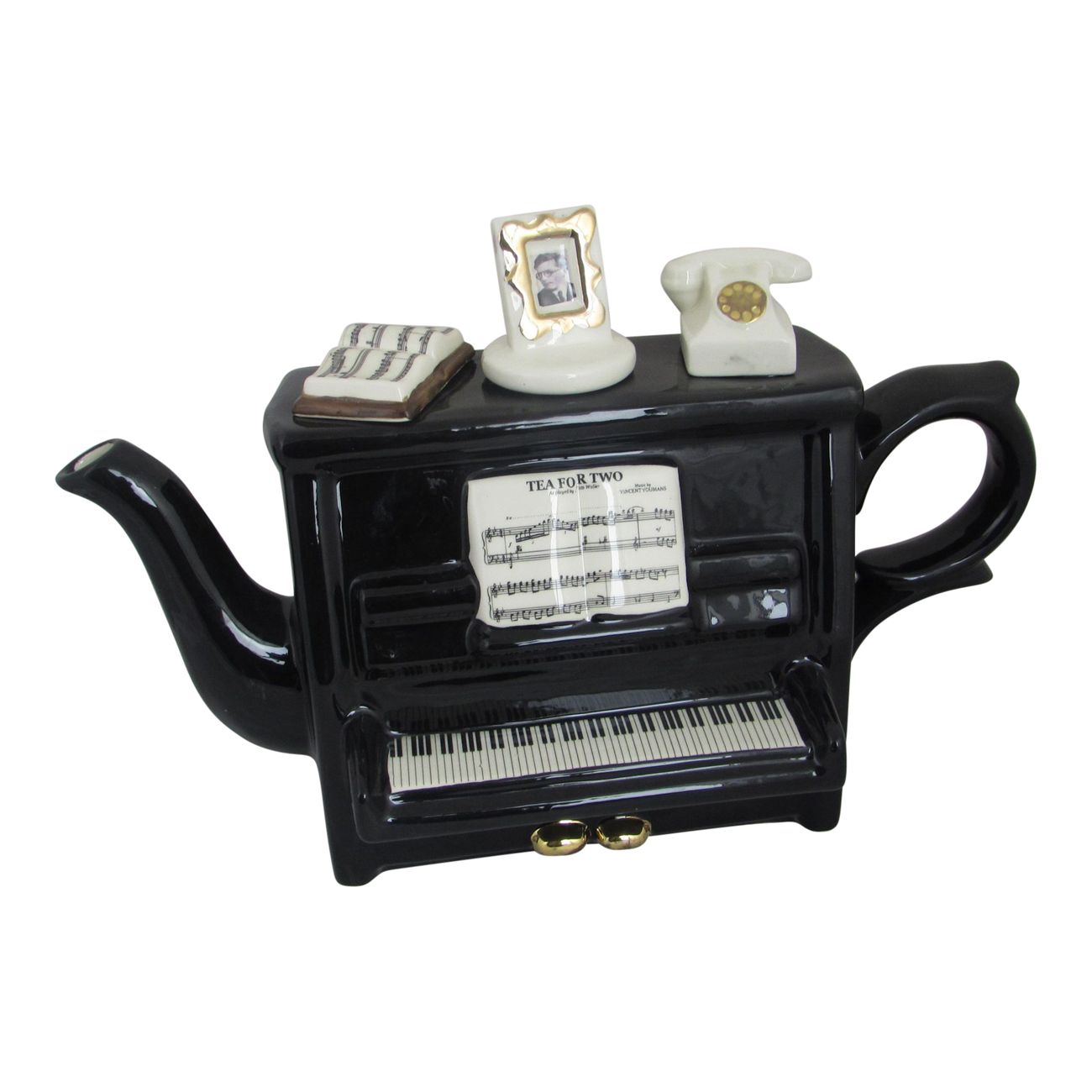 Piano Teapot Full Size Teapot by Carters of Suffolk Stoke Art Pottery