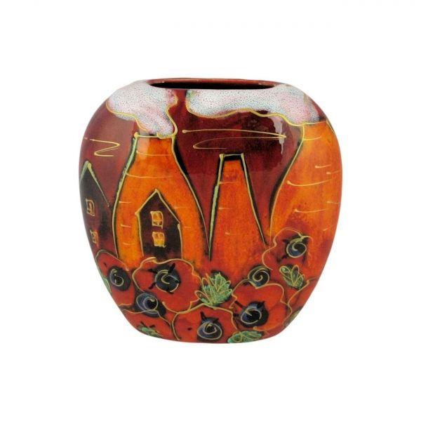 Anita Harris Art Pottery 12cm Vase Potteries Poppies Design