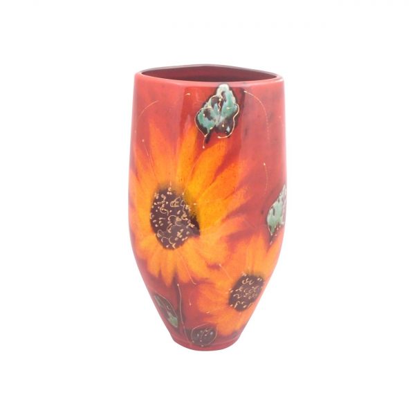 Anita Harris Art Pottery 24cm Vase Sunflower Design