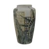 Burslem Pottery Tall Vase Man of Fire Design