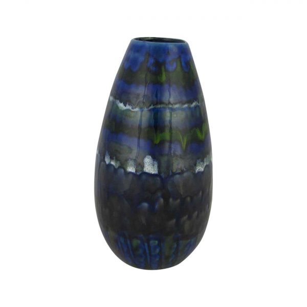 Anita Harris Art Pottery Cone Vase Blue Volcano Design