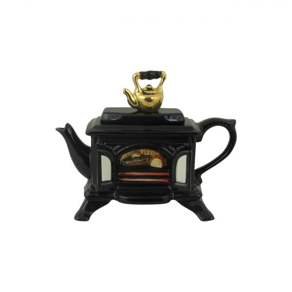 Wood Burner Black One Cup Novelty Teapot Ceramic Inspirations