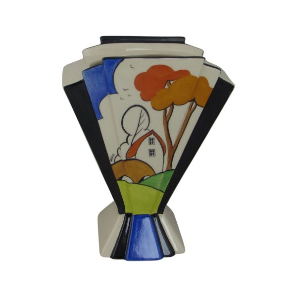 Marie Graves Ceramic Artist Fan Vase Bridge Cottage Design