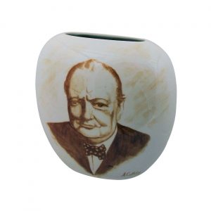 Tony Cartlidge Ceramic Artist Vase Churchill the Politician Design