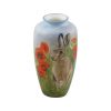 20cm Vase Hares in the Poppy Field Design