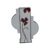 Emma Bailey Ceramics Geo Vase Red Poppy Design