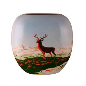 Tony Cartlidge Ceramic Artist Vase Majestic Stag Design
