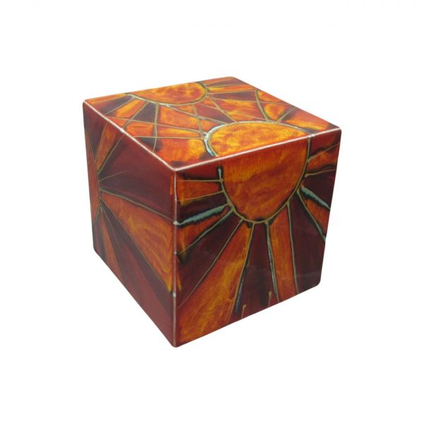 Decorative Cube Sunray Design Anita Harris Art Pottery