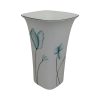 Emma Bailey Ceramics Square Vase Teal Poppy Design