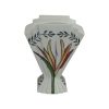 21cm Fan Vase Tropical Flower Design Emma Bailey Ceramics
