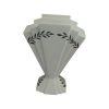 24cm Fan Vase Tropical Flower Design Emma Bailey Ceramics