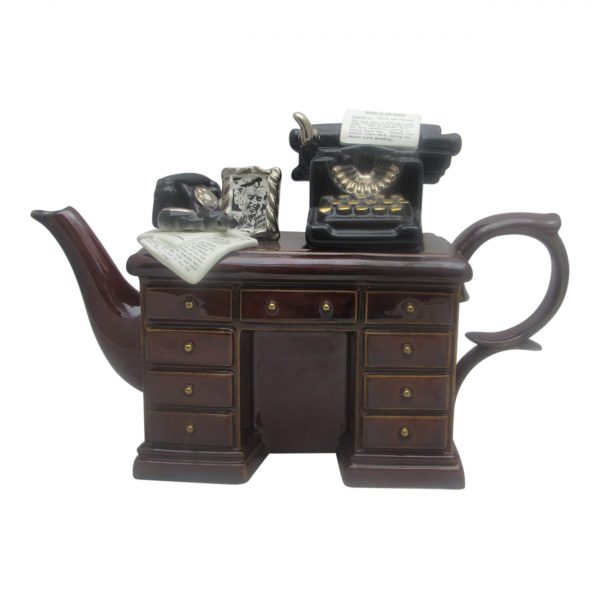 Crime Writers Desk Teapot Large Size by Paul Cardew