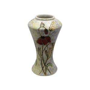 Poppy Fields Design 16cm Vase Black Ryden Cobridge Stoneware