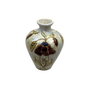 Poppy Fields Design 10cm Vase Black Ryden Cobridge Stoneware