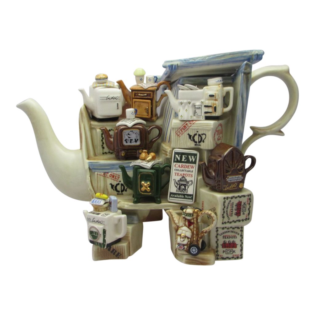 Teapottery Teapot Stall Novelty Teapot Paul Cardew Designs Stoke Art