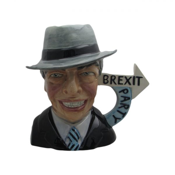 Nigel Farage Character Jug Grey Hat Edition Bairstow Pottery