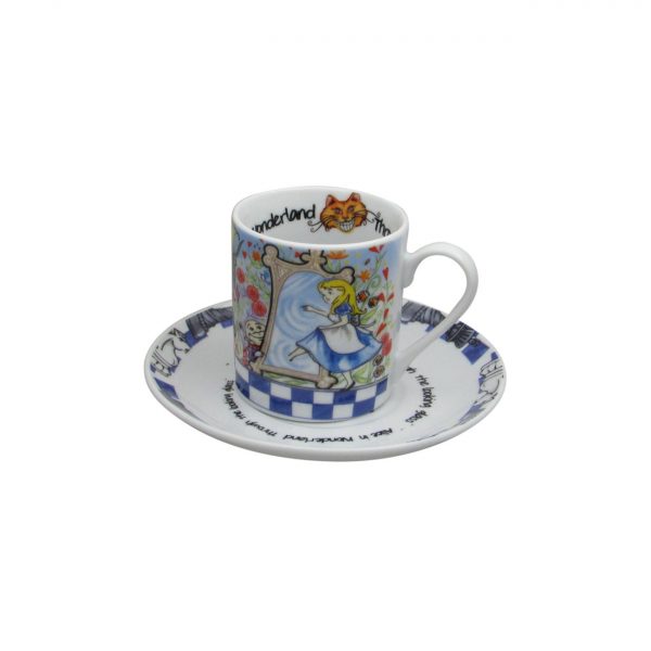 Alice Look Through The Looking Glass Cup & Saucer Paul Cardew