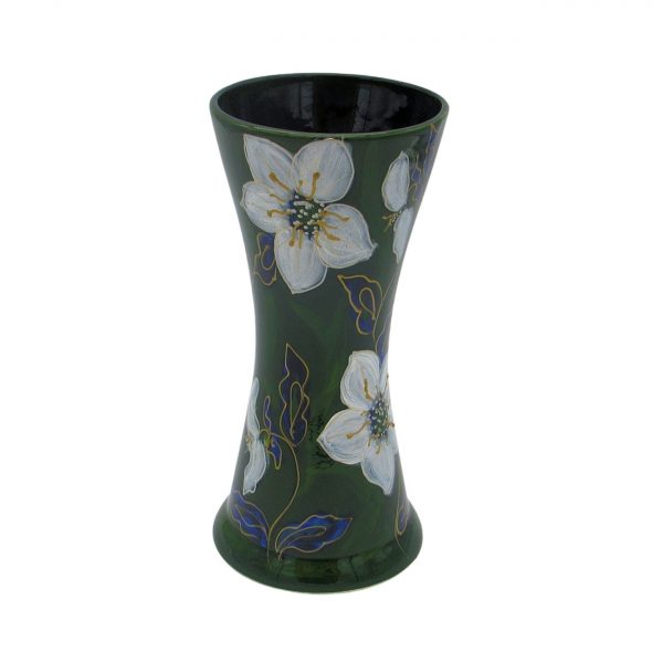 Christmas Rose Design 24cm Vase Anita Harris Art Pottery